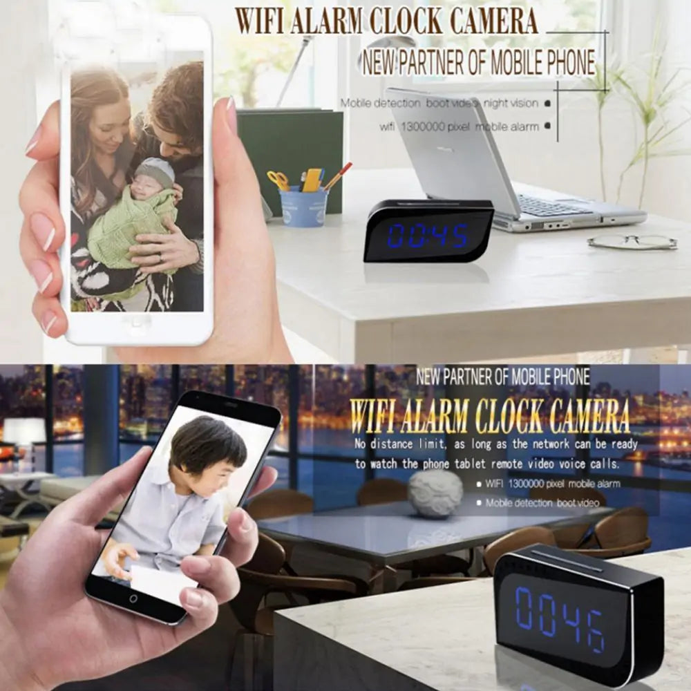 WiFi Hidden Camera Alarm Clock