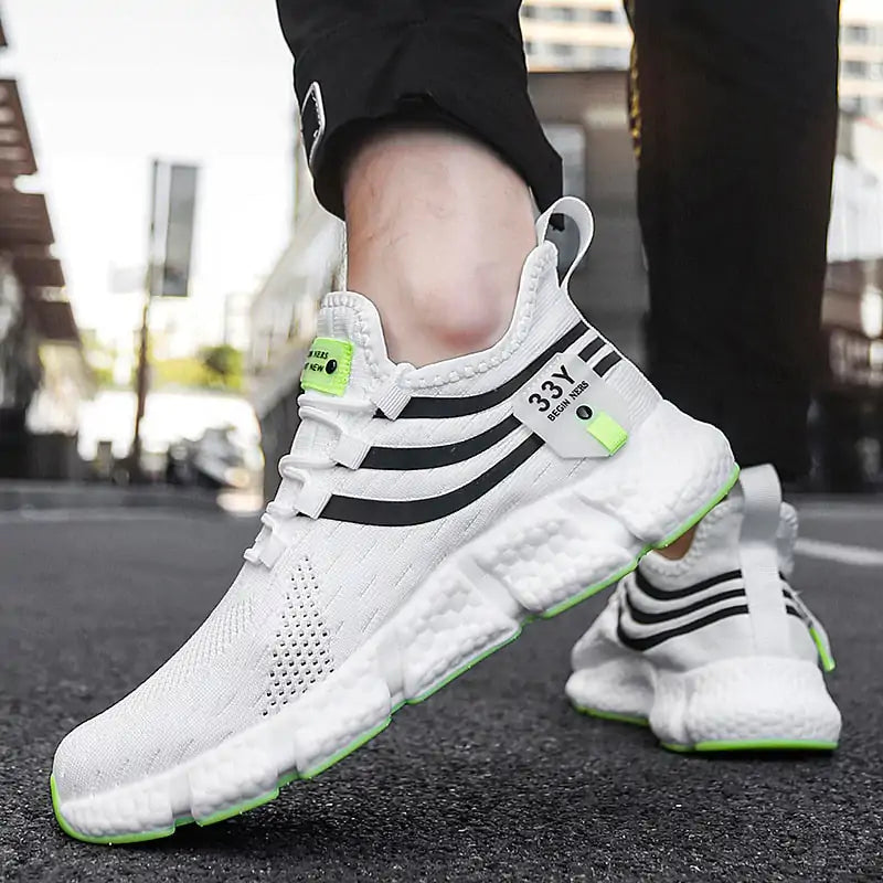 Sleek White Fitness Sneakers