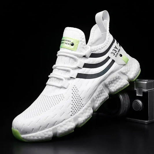 Sleek White Fitness Sneakers