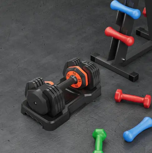 QuickFit Black Adjustable Dumbbell 55LB